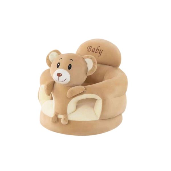 Baby Sofa Support Seat Cover Plush Chair Learning to Sit Comfortable - Brown