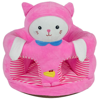 Baby Sofa Support Seat Cover Plush Chair Learning to Sit Comfortable - Pink